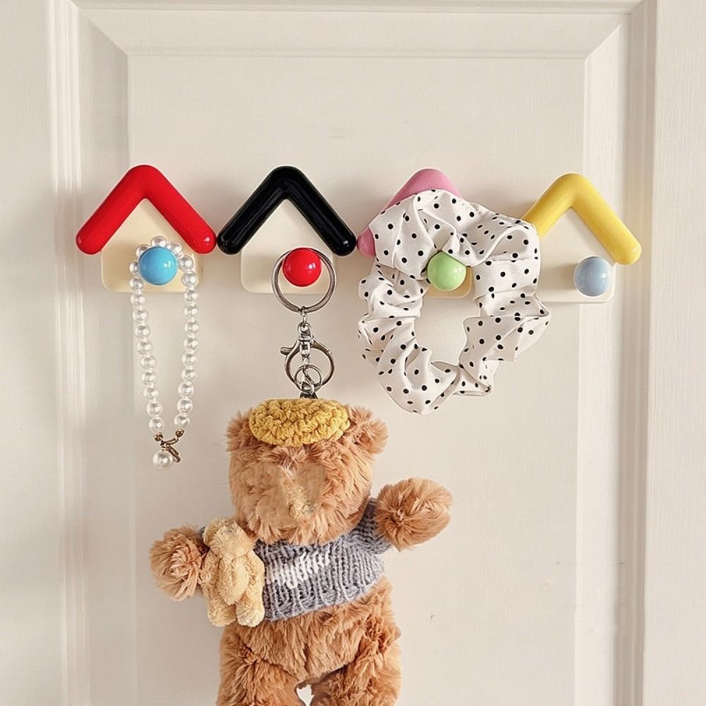 Home Security Key - Self Adhesive House Shaped Hooks No-drill