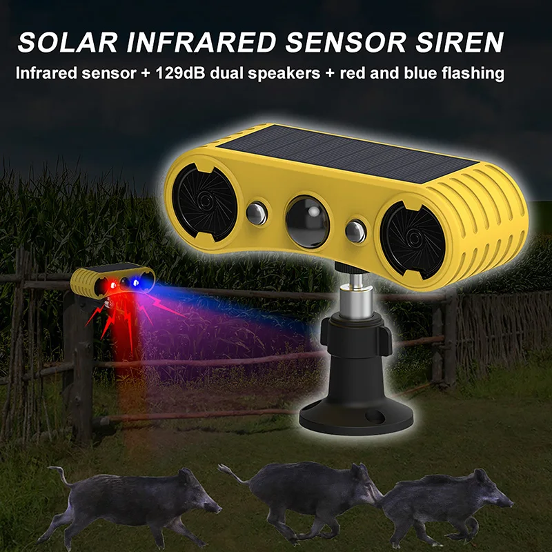 Solar Security Light - Solar Motion Sensor Alarm LED Red
