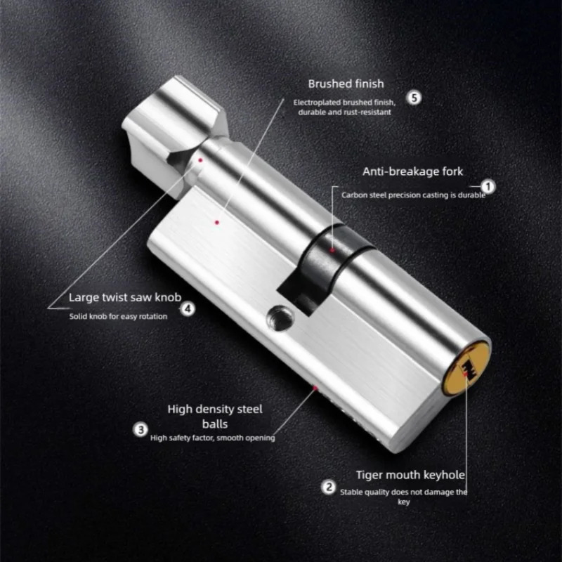Home Security Key - Aluminum Thumb Turn Door Lock Cylinder