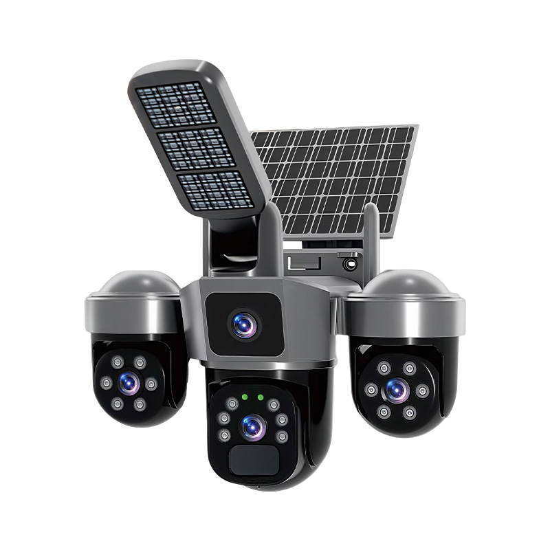 6MP V380 APP Solar Power Tripl - Home Security Flood Lights review and price