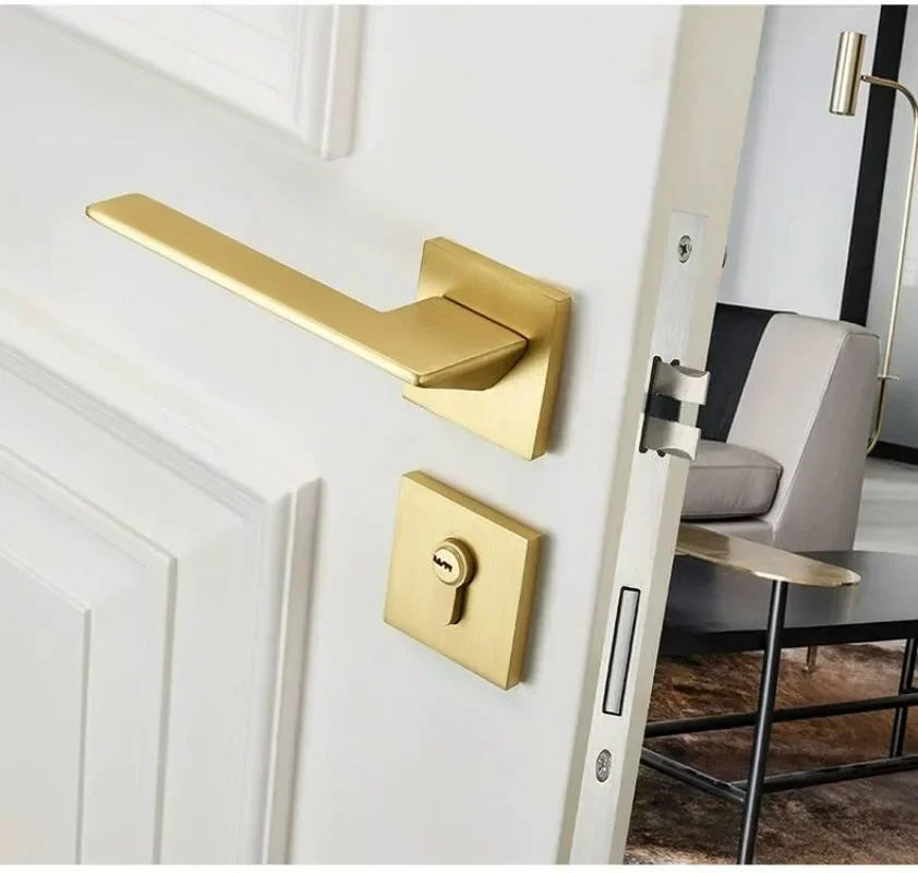 Gold Zinc Alloy Bedroom Door L - Home Security Key review and price