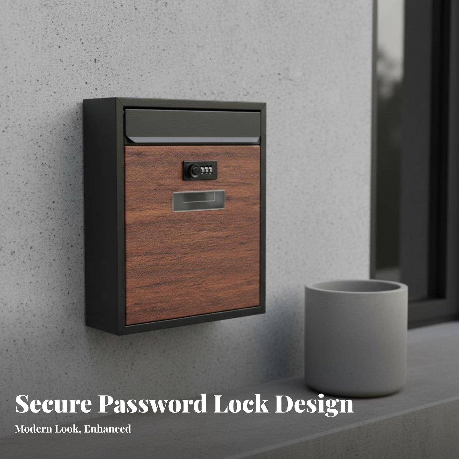 Iron Letter Box with Combinati - Home Security Letters review and price