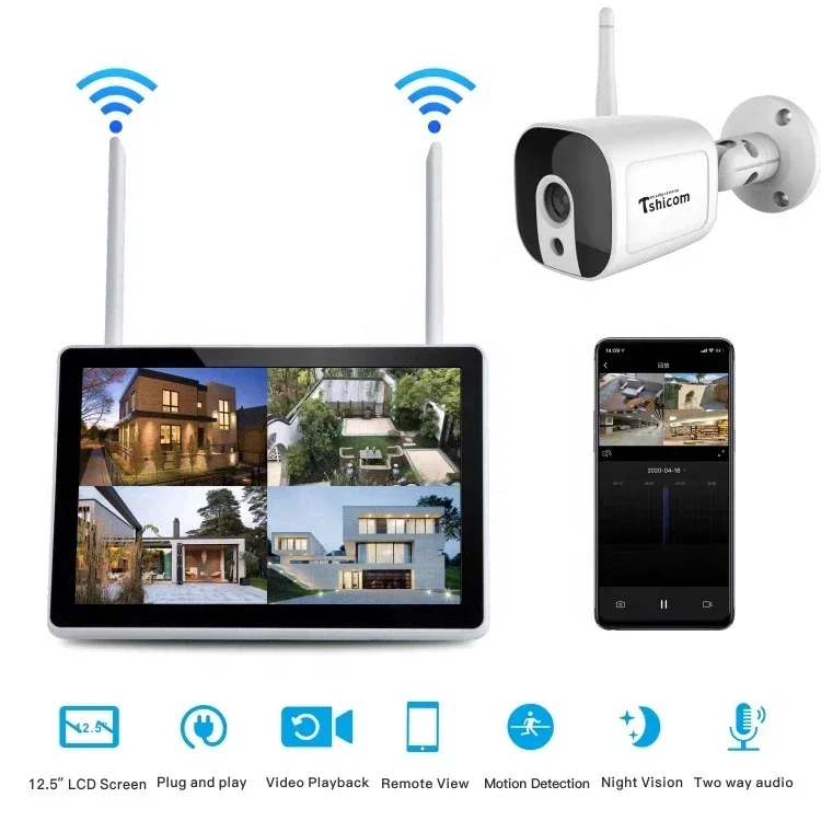 TUYA Smart Wi-Fi 4CH NVR Kit 1 - Home Security Systems With Cameras review and price