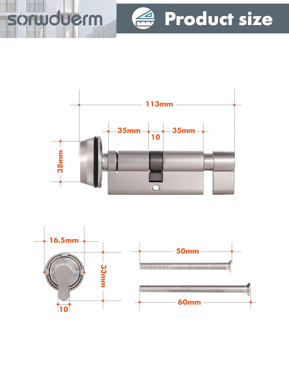 1 Zinc Alloy Indoor Door Lock  - Home Security Key review and price