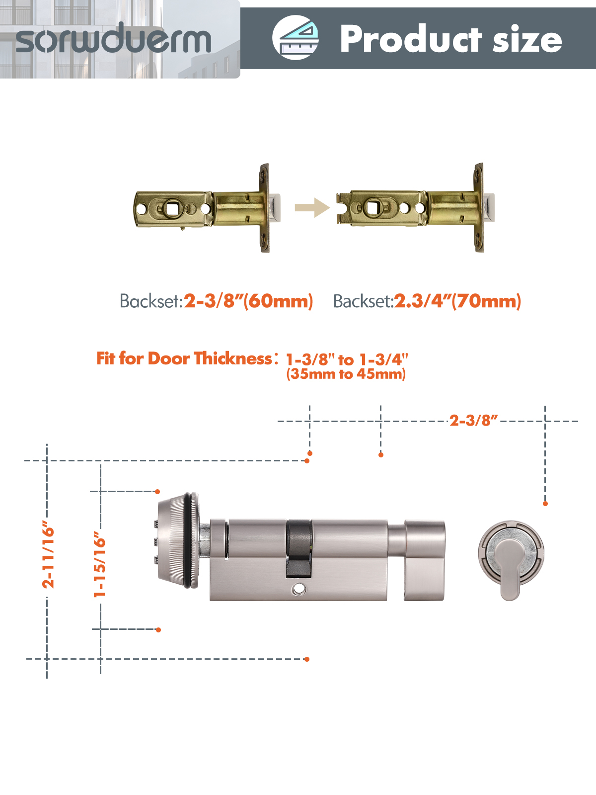 1 Zinc Alloy Indoor Door Lock  - Home Security Key review and price