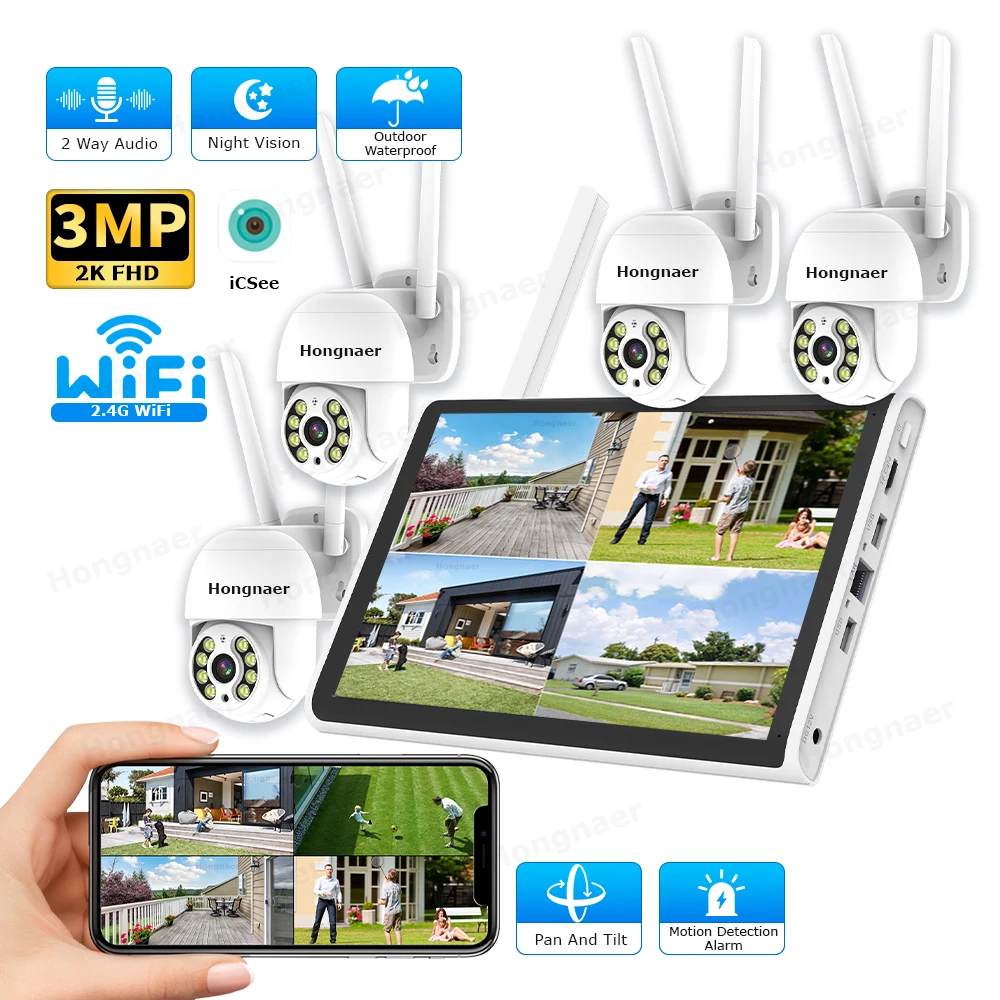 2026 Hongnaer 3MP 4 Channel Wi - Home Security Systems With Cameras review and price