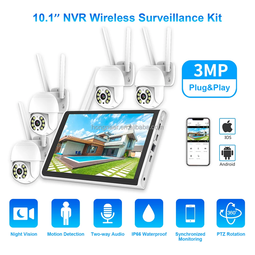 2026 Hongnaer 3MP 4 Channel Wi - Home Security Systems With Cameras review and price