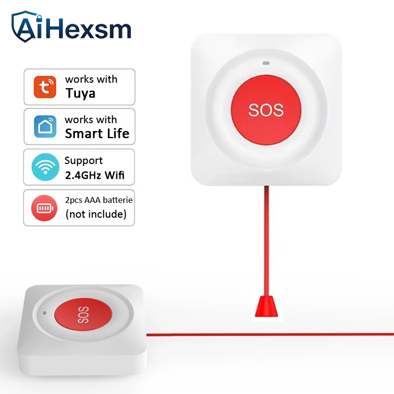 Tuya WiFi SOS Button Easy pull - Home Security Key review and price