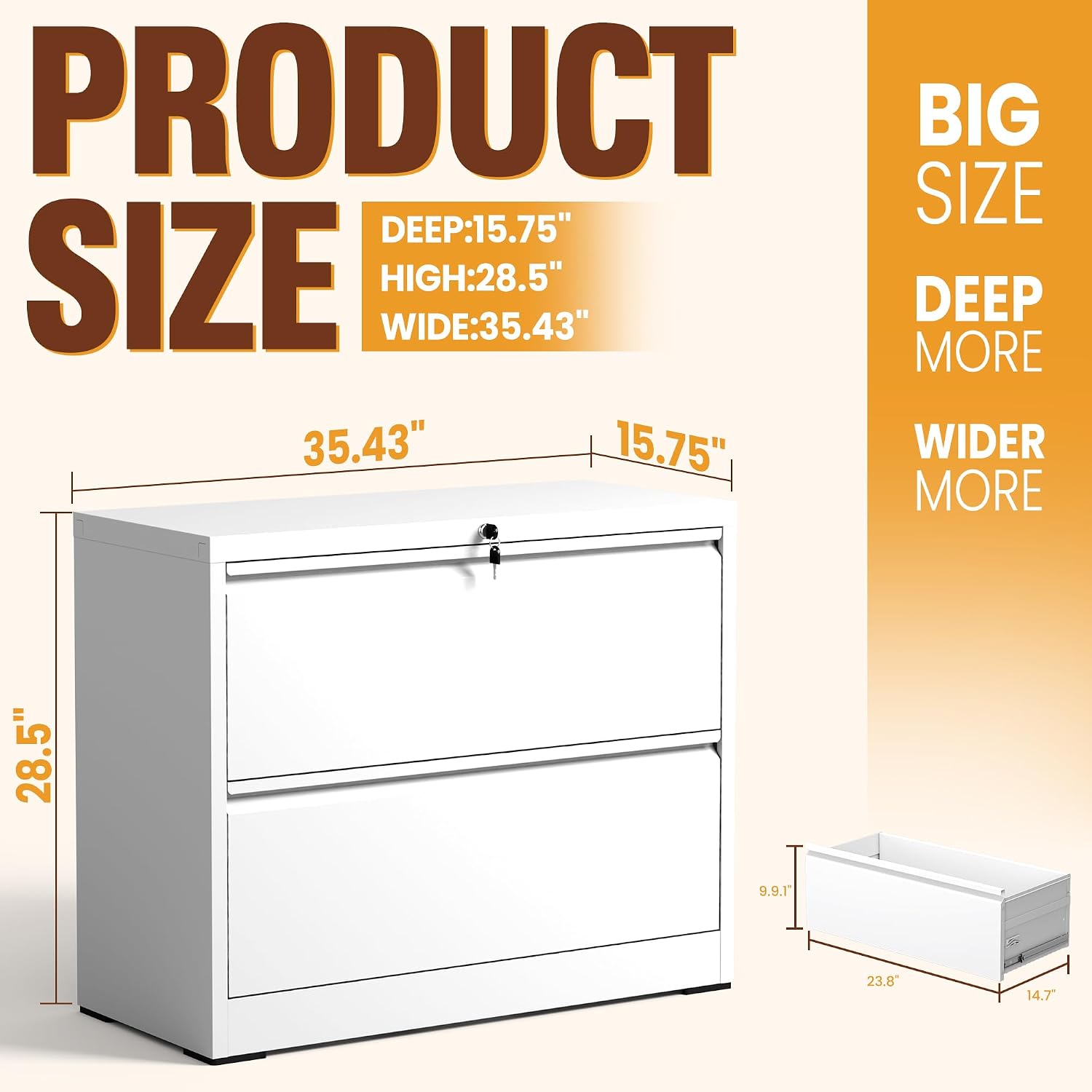 Metal Filing Cabinet 2-Drawer  - Home Security Letters review and price