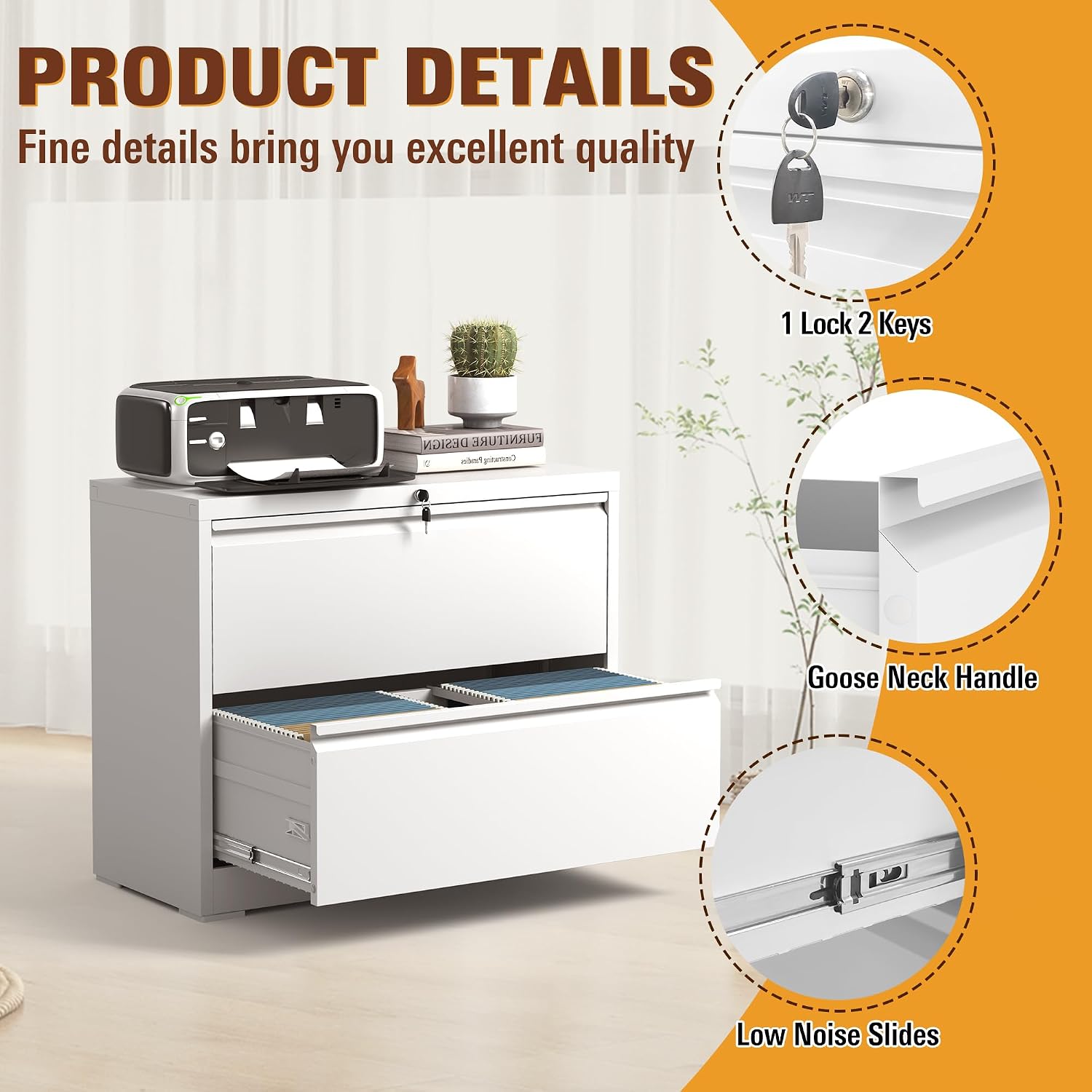 Metal Filing Cabinet 2-Drawer  - Home Security Letters review and price