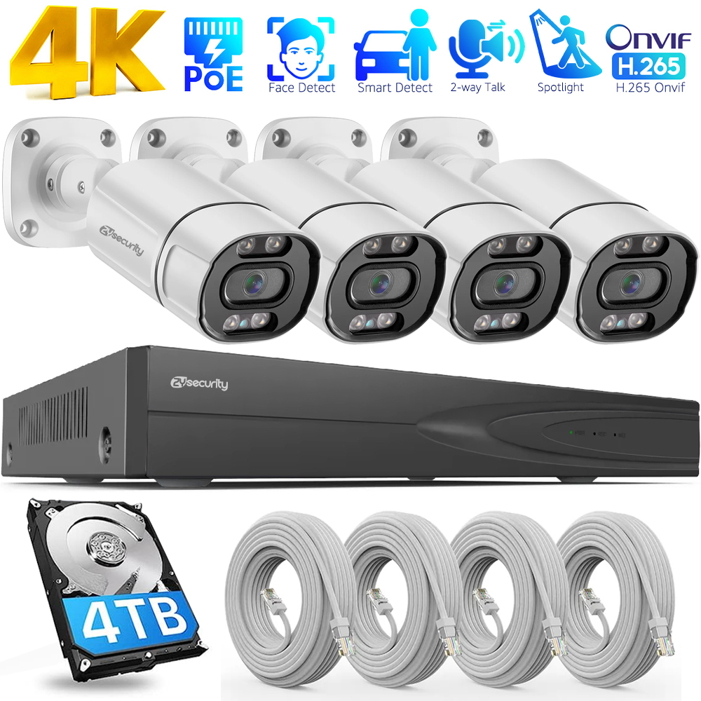 4K PoE Security Camera System  - Home Security Systems With Cameras review and price