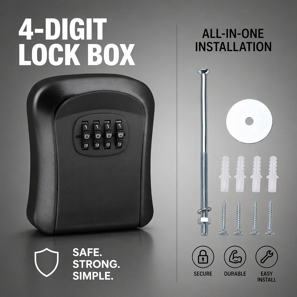 Wall Mount Waterproof Key Stor - Home Security Key review and price